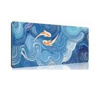 Tixqeaif Lucky Koifish Big Mouse Pad Computer Keyboard Mouse Mat Mousepad 800x300x2mm