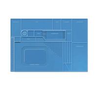 Tixqeaif Magnetic Silicone Pad for Mobile and Computer Motherboard Repair with Screw Positioning Repair Mat Blue