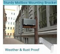 Tixqeaif Metal Mailbox Mounting Bracket Large for Mailboxes with 8Inch Wide Floor 2Pcs