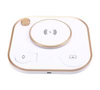 Tixqeaif Multifunctional Foldable Mobile Magnetic Wireless Charger with Lamp Mobile Phone Watch Earphones 15W Desktop Charger,B