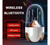 Tixqeaif Portable Wireless Water Dance Bluetooth Speaker Stereo Game Sound Box Audio Speaker Music Fountain Loudspeaker White