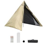 Tixqeaif Pyramid Tent Solo Tent Ultralight Tipi Tent Outdoor Camping Portable Single Tent Waterproof Hiking Backpacking A