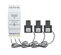 Tixqeaif Tuya Smart Life WiFi Energy Meter Bidirectional 3 Phase with Dry Contact Switch App Monitor 80A AC110V/240V