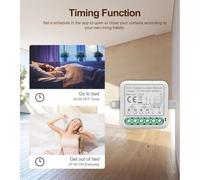 Tixqeaif Tuya Zigbee Smart Curtain Switch Module 2CH Intelligent Circuit Breaker Support APP Remote Control for Curtain Switch