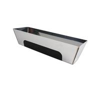 Tixqeaif with Pad, Stainless Steel Mud Tray, Waterproof, Smooth, Heavy Duty, Non-Slip, for Drywall, Mud Tray, for Plaster,16Inch