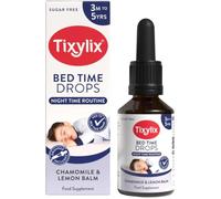 Tixylix 50ml Bed Time Drops for Children, Chamomile and Lemon Balm, Supports Sleep Routine - Natural Supplement for Children 3m to 5 years - Vegan, Gluten Free, Non-GMO, Sugar Free