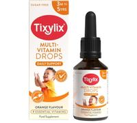 Tixylix 50ml Multi-Vitamin Drops for Children, 9 Vitamins to Support Growth & Immune Health - Sugar Free, Vegan, Gluten Free - Add to Food and Drink - for Children 3 Months to 5, Dropper Included
