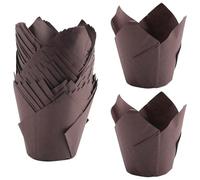 tiyao 50 Pcs Tulip Cupcake Liners,Tulip Baking Paper Cupcake & Muffin Liners Unbleached Baking Cups Easy Install Easy to Use