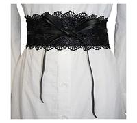 TIYGHI Decorative Belt Belt Elastic Lace Jeans Belt Female Wedding Dress Waistband Black Belts For Women Dress Belt (Color : Black)