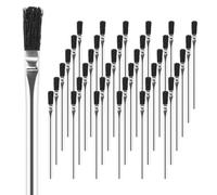 TIYIY Acid Brush, 36 Count 3/8 Inch Acid Flux Brushes with Tin-Plated Handle and Natural Bristle, Disposable Acid Brush for Soldering, Woodworking, Crafting