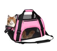 TIYOLAT Pet Carrier Bag, Airline Approved Duffle Bags, Pet Travel Portable Bag Home for Little Dogs, Cats and Puppies, Small Animals (S, Pink)