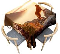 Tizhweqo 3D Autumn Table Cloth Rectangular 140x280 cm, Golden Retriever Table Cover Machine Washable Wipeable Water Resistant Tablecloth for Kitchen Dining Party 55x110 in Q.P2259