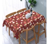 Tizhweqo 3D Dragon Fruit Table Cloth Rectangular 140x260 cm, Fruit Table Cover Machine Washable Wipeable Water Resistant Tablecloth for Kitchen Dining Party 55x102 in Q.P238