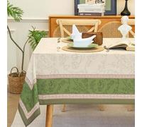 Tizhweqo 3D Garden Scene Table Cloth Rectangular 140x280 cm, Flowers Table Cover Machine Washable Wipeable Water Resistant Tablecloth for Kitchen Dining Party 55x110 in Q.P1579