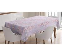 Tizhweqo 3D Japanese Cherry Blossom Table Cloth Rectangular 140x260 cm, Garden Scene Table Cover Machine Washable Wipeable Water Resistant Tablecloth for Kitchen Dining Party 55x102 in Q/P5518