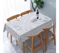 Tizhweqo 3D Mathematical Formulas Table Cloth Rectangular 140x300 cm, Education Table Cover Machine Washable Wipeable Water Resistant Tablecloth for Kitchen Dining Party 55x118 in Q.P180