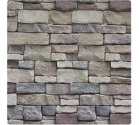 Tizhweqo 3D Panoramic Wallpaper Mural Brick Photo Wallpaper Gray Brick Effect 350x256 cm (WxH) Non-Woven Art Print Wall Mural Poster Picture for Living Room Bedroom Kitchen Hallway Wall Decor 1173v