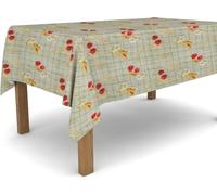 Tizhweqo 3D Red Poppies Table Cloth Rectangular 140x300 cm, Wheat Table Cover Machine Washable Wipeable Water Resistant Tablecloth for Kitchen Dining Party 55x118 in Q/P6340