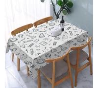 Tizhweqo 3D Science Table Cloth Rectangular 140x260 cm, Education Table Cover Machine Washable Wipeable Water Resistant Tablecloth for Kitchen Dining Party 55x102 in Q.P1478