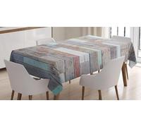 Tizhweqo 3D Vintage Wood Board Table Cloth Rectangular 140x260 cm, Wooden Farmhouse Table Cover Machine Washable Wipeable Water Resistant Tablecloth for Kitchen Dining Party 55x102 in Q/P5628