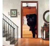 Tizhweqo Cute Dog Door Stickers for Interior Doors Cute Dog Pattern 3D Door Decals Self Adhesive Door Mural Fridge Sticker Poster Art Wall Paper for Home Decor 95x215 cm 4706a