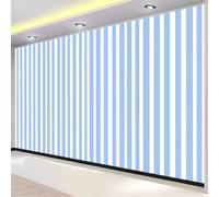 Tizhweqo Photo Wallpaper Blue White Stripes 200x140 cm (WxH) Geometric Lines Panoramic Wallpaper Mural Non-Woven Art Print Wall Mural Decoration Poster Picture for Living Room Bedroom Wall Décor 6322v