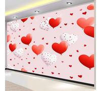 Tizhweqo Photo Wallpaper Love 400x280 cm (WxH) Heart Shape Panoramic Wallpaper Mural Non-Woven Art Print Wall Mural Decoration 3D Effect Poster Picture for Living Room Bedroom Wall Décor 5246v