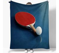 Tizhweqo Ping Pong Ball Printed Blanket, 3D Blue Fluffy Fleece Flannel Throw Blanket Lightweight Soft Warm Blankets for Couch Sofa Bed Travel Bedroom Decor 70x100 cm 1252p
