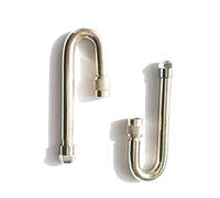Tiziri Valve Stem Extension 2xPCS 180° 180 Degree Dual Tire Extenders Trucks RV Trailers Wheel Sliver New