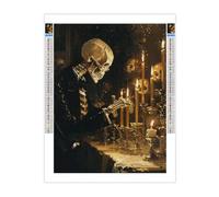 TIZK Mystery Candle Diamond Painting Kits for Adults,5D DIY Day of The Dead Diamond Art Kits for Beginners,Crystal Picture Diamond Arts Gift for Home Wall Decor 12x16 inch