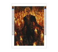 TIZK Mystery Candle Diamond Painting Kits for Adults,5D DIY Day of The Dead Diamond Art Kits for Beginners,Crystal Picture Diamond Arts Gift for Home Wall Decor 12x16 inch