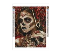 TIZK Strange Ghost Face Diamond Painting Kits for Adults,5D DIY Day of The Dead Diamond Art Kits for Beginners,Crystal Picture Diamond Arts Gift for Home Wall Decor 18x25 inch