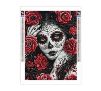TIZK Strange Ghost Face Diamond Painting Kits for Adults,5D DIY Day of The Dead Diamond Art Kits for Beginners,Crystal Picture Diamond Arts Gift for Home Wall Decor 18x25 inch