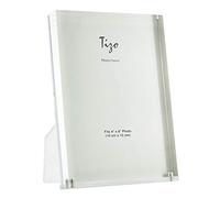 Tizo 4x6 Designer Lucite Picture Frame, 1 Inch Thick with Lucite Easel Back, Clear (Multiple Colors Available)