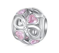 TIZU mother charm in 925 sterling silver, Unique original Mom charm compatible with the Pandora bracelet,Gifts for Women, Birthday Gifts, Christmas Gifts, Mother's Day Gifts