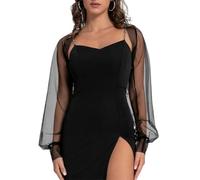 Tizuqe Airy Mesh Shoulder Wrap Delicate Sleeve Cover for Wedding Dresses and Formal Event Stylish Sheer Mesh Dress Enhancer