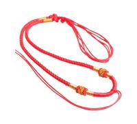 Tizuqe Braided Cord Necklace Peace Symbol Pendant Bead Adjustable Cord Chain Braided Rope Suitable for Various Styles, フリーサイズ