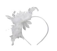 [Tizuqe] Festival Feather Headband Dance Event Costume Hair Band Flower Decoration Hair Hoop 1920s Themed Event Dress Up Carnival Party Headwear