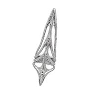 [Tizuqe] Fingertip Ring, Stage Jewelry, Metal Texture, Suitable for Various Occasions, Wedding, Carnival, Adjustable Fashion Ring, ダイヤモンドなし