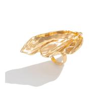 Tizuqe Flower Adjustable Ring Opening Finger Open Alloy Texture Suitable For Various Occasions Trendy Ring