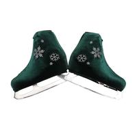 [Tizuqe] Ice Skate Boot Cover Washable Skate Shoe Protector Figure Skating Outdoor Snow Roller Easy Use Cover Protector, green (dark green), L~XL A