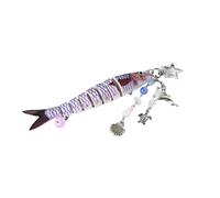 Tizuqe Lovely Fish Pendant Statement Bag Ornament Texture Great for Dating and Social Event Outdoor Fishing Keychain Accessory