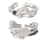 [Tizuqe] Luxury Alloy Material Romance Couple Rings Artfully sculpted. Perfect for weddings and special occasions. Meaningful gift ring