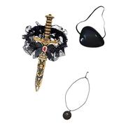 [Tizuqe] Pirate Costume, Easy to Wear Design, Practical Stitching Costume Accessory, Perfect for Stage Performance or Event Movie Pirate Role Play Costume
