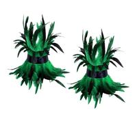 Tizuqe Punk Rock Feather Anklet Fuzzy Adjustable Foot Accessories Theme Party Cosplay Show Dance Halloween Feather Anklet for Women, フリーサイズ