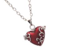 [Tizuqe] Retro Brass Heart Pendant Necklace with Secret Compartment for Accessories, Adjustable Neck Chain Statement Jewelry, Vintage Brass Locket, フリーサイズ