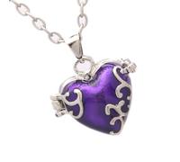 [Tizuqe] Retro Brass Heart Pendant Necklace with Secret Compartment for Accessories, Adjustable Neck Chain Statement Jewelry, Vintage Brass Locket, フリーサイズ