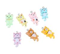 [Tizuqe] Set of 10 Lovely Resin Cat Charms for Making Durable Miniature Cat Pendant in Resin for Artistic Jewelry Makers Craft Supplies, フリーサイズ, As described, No Gemstones