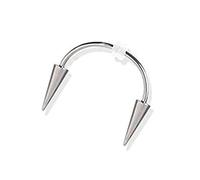 [Tizuqe] Stainless Steel Smile Lip Tooth Nail Piercing Tiger Tooth C Shape Lip Hoop Ring Vampire Teeth December Stainless Steel Tool, フリーサイズ, No Gemstones