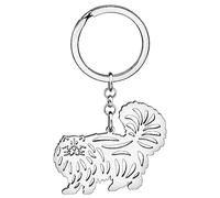 TIZURO Cute Persian Cat Keychain Fun Kitten Pets Animals Car Keys Keyring Jewelry For Women Wallet Charms Gifts (Silver)
